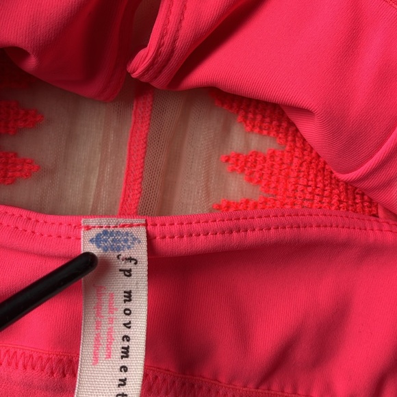 Free People FP Movement Vibrant Pink Sheer Women's Top - Picture 14 of 15